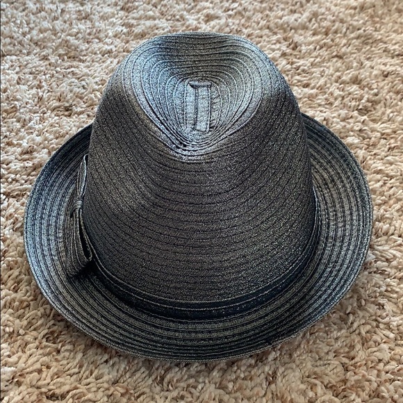 NWT Metallic Gray Fedora - Picture 1 of 5
